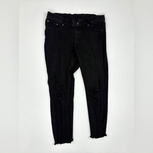 HUE Black Skinny Distressed Women's Jeans